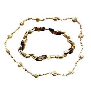 Mexican Vintage Sea Shell Necklaces from Puerto Vallarta 1970s Beach Mermaidcore